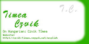 timea czvik business card